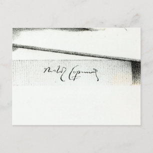 Unterschrift von Nicolaus Kopernikus Postkarte