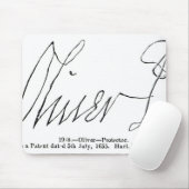 Unterschrift von Oliver Cromwell-Lord Protector Mousepad (Mit Mouse)