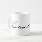 Unterschrift von Präsidenten Theodore Roosevelt Kaffeetasse (Vorderseite Links)