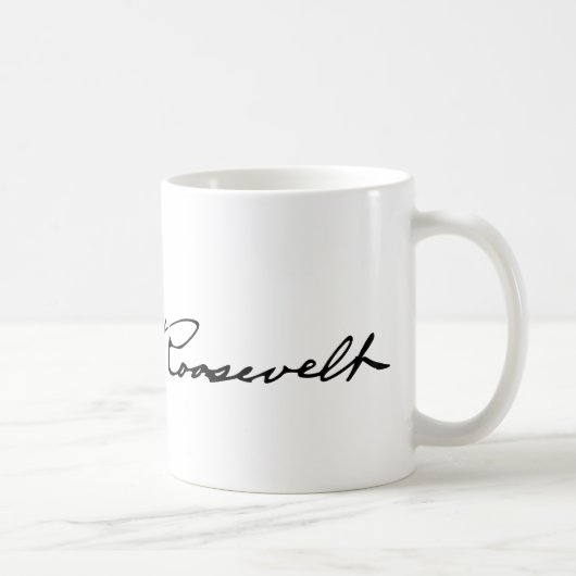 Unterschrift von Präsidenten Theodore Roosevelt Kaffeetasse (Rechts)