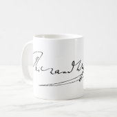 Unterschrift von Richard Wagner Kaffeetasse (Vorderseite Links)