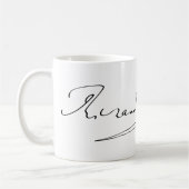 Unterschrift von Richard Wagner Kaffeetasse (Links)