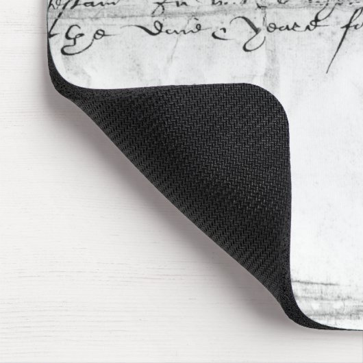 Unterschrift von William Shakespeare, 1616 Mousepad (Ecke)