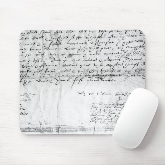 Unterschrift von William Shakespeare, 1616 Mousepad (Mit Mouse)
