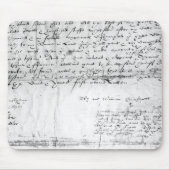 Unterschrift von William Shakespeare, 1616 Mousepad (Vorne)
