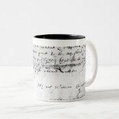 Unterschrift von William Shakespeare, 1616 Zweifarbige Tasse (VorderseiteRechts)