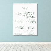 Unterschriften der Mary Queen of Schotten Leinwanddruck (Insitu (Holzboden))