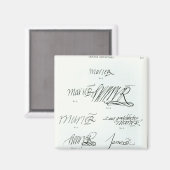 Unterschriften der Mary Queen of Schotten Magnet (Vorderseite/Rückseite)