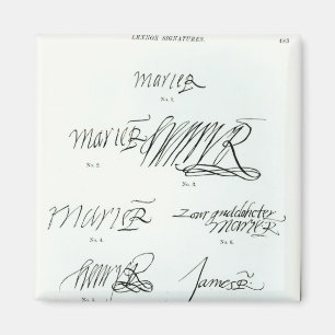 Unterschriften der Mary Queen of Schotten Magnet