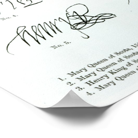 Unterschriften der Mary Queen of Schotten Poster (Ecke)