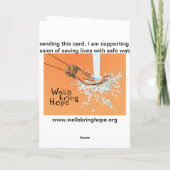 Unterschriften-Gruß-Karte Karte (Rückseite)