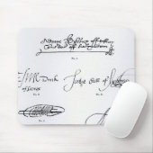 Unterschriften von 16. und 17. Jahrhundert Mousepad (Mit Mouse)