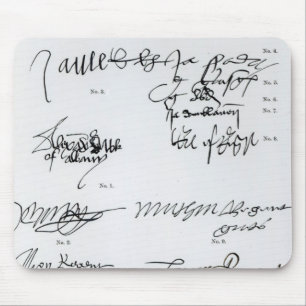 Unterschriften von Scottish 15. und von 16. Mousepad