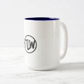 Unterschriftenlogo zwei tonte die 15-Unze-Tasse Zweifarbige Tasse (VorderseiteRechts)
