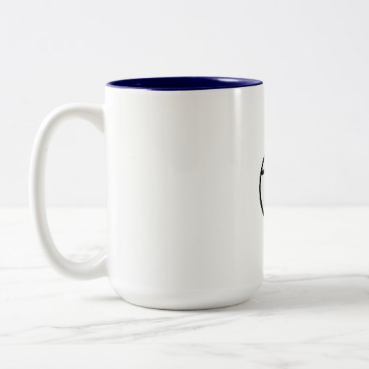 Unterschriftenlogo zwei tonte die 15-Unze-Tasse Zweifarbige Tasse (Links)