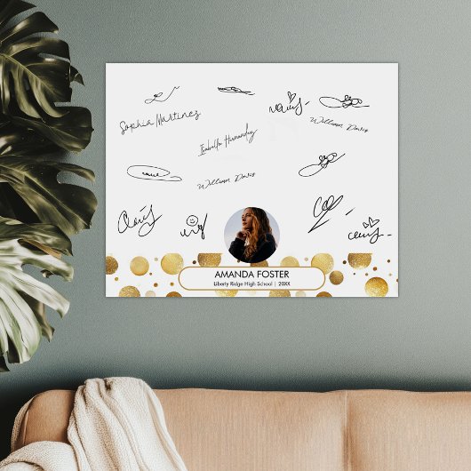 Unterschriftposter der Partei für das Goldene Foto