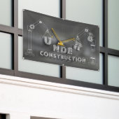 Unterschriftszeichen auf dem Banner auf der Tafel (Äußeres Gebäude)