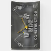 Unterschriftszeichen auf dem Banner auf der Tafel (Vertikal)