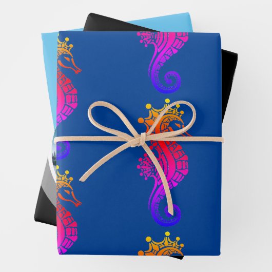 Unterseeboarding Wrapping Paper Flat Sheet Set 3 Geschenkpapier Set (Beispiel)