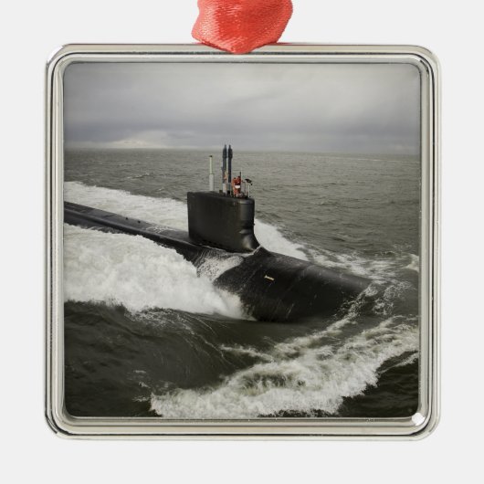 Unterseeboot der Virginia-Klasse Silbernes Ornament (Vorne)