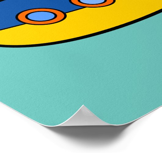 Unterseeboot-Illustration Poster (Ecke)