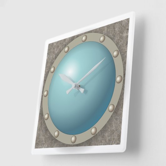 Unterseeboot Quadratische Wanduhr (Winkel)