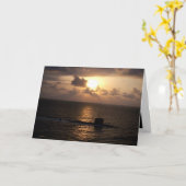 Unterseeboot und Sonnenuntergang Karte (Gelbe Blume)