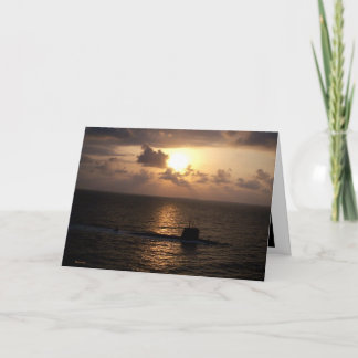 Unterseeboot und Sonnenuntergang Karte