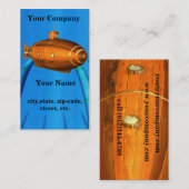 Unterseebootvorlage für die Visitenkarte (Vorne/Hinten)