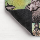 Unterseeische Steampunk Quallen Mousepad (Ecke)