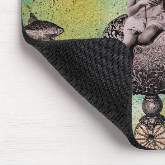 Unterseeische Steampunk Quallen Mousepad (Ecke)