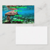 Unterseeische tropische Meeresschildkröte Visitenkarte (Vorne/Hinten)