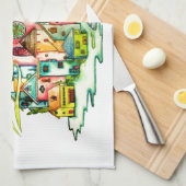 Unterseeisches Dorf Handtuch (Viertel Falte)