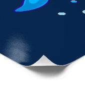 Unterseekatze und Delfin Poster (Ecke)