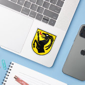 Unterseen Wappen, Schweiz Aufkleber (Laptop mit iPhone)