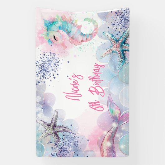 Unterseezauberei Geburtstagsbash Banner (Vertikal)