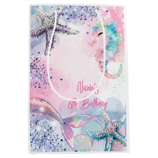 Unterseezauberei Geburtstagsbash Mittlere Geschenktüte (Vorderseite)