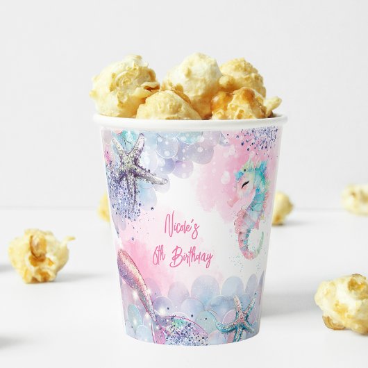 Unterseezauberei Geburtstagsbash Pappbecher