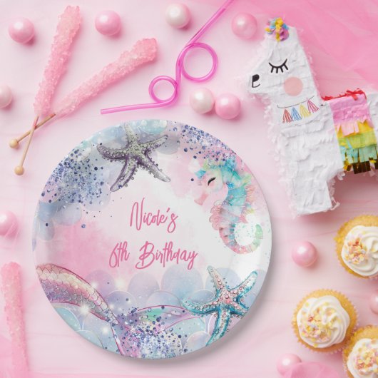 Unterseezauberei Geburtstagsbash Pappteller (Party)