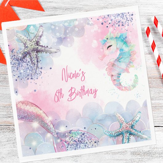 Unterseezauberei Geburtstagsbash Serviette