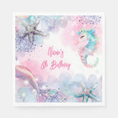 Unterseezauberei Geburtstagsbash Serviette (Vorderseite)