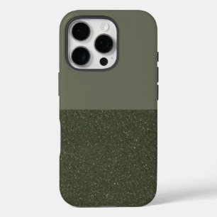 Unterseite Glitzer Moss Green iPhone Case - Anpass