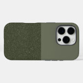 Unterseite Glitzer Moss Green iPhone Case - Anpass (Rückseite (Horizontal))