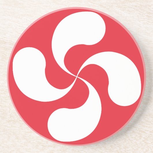 Unterseite - von - Glas baskisches Kreuz „Lauburu Untersetzer (Vorne)