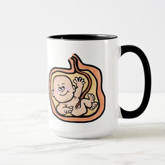 Unterseiten Up Baby in der Geb5rmutter-Tasse -- Tasse (Rechts)