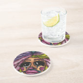 Untersetzer 4.25", Sandstein oben, Korkunterteil, (Seite)