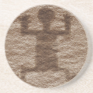 Untersetzer 4.25", Sandsteinoberteil, Korkuntertei