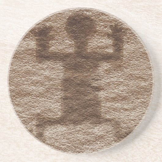 Untersetzer 4.25", Sandsteinoberteil, Korkuntertei (Vorne)