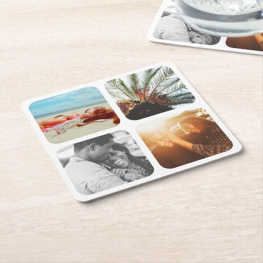 Untersetzer 4 Fotomaterial gerundet (angewinkelt)