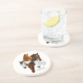 Untersetzer, 5 Pferdeköpfe Untersetzer (Seite)